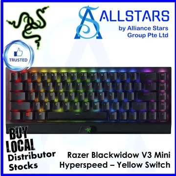 Razer BlackWidow V3 Mini Hyperspeed Phantom Edition 65% Wireless Mechanical  Yellow Linear Switch Gaming Keyboard Black RZ03-03891900-R3M1 - Best Buy