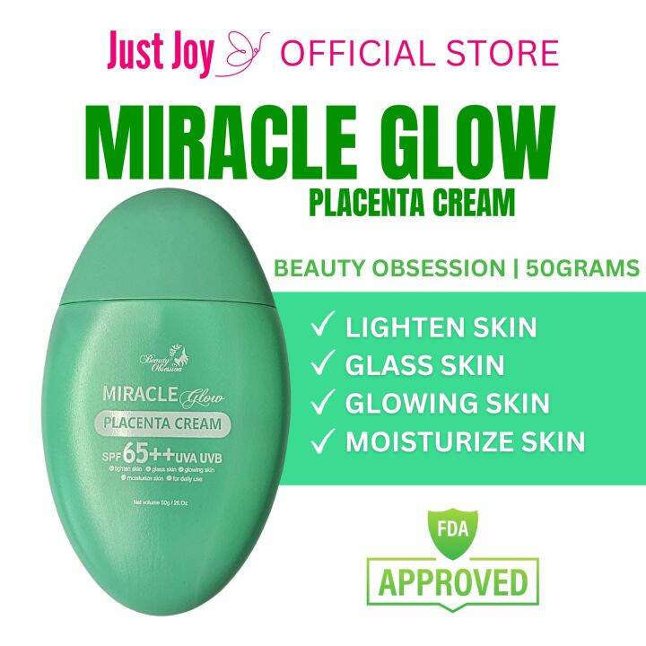 JUST JOY BEAUTY OBSESSION MIRACLE GLOW PLACENTA CREAM 50G, SUN