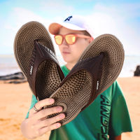 Beach Flip-Flops ฤดูร้อนผู้ชายรองเท้าแตะรองเท้าแตะนวดผู้ชายสบายๆรองเท้าแฟชั่นผู้ชาย Flip Flops ขายร้อนรองเท้า ~