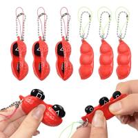 Squid Game Funny Peas Edc Fidget Toys Decompression Edamame Squeeze Kit Decompression Keychain Kids Christmas Gift