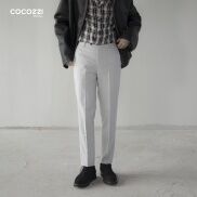SP Bảo Hành 1 Đổi 1 Quần âu nam form slim màu xám trắng Cocozzi Life