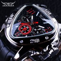 ZZOOI Jaragar Sport Racing Design Geometric Triangle Pilot Genuine Leather Men Mechanical Watch Top Brand Luxury Automatic Wrist Watch