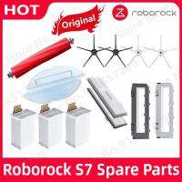 Roborock ดั้งเดิม S7ชิ้นส่วนของตัวกรองที่ล้างทำความสะอาดได้ผ้าไม้ถูพื้นมีแปรงหลักแปรง Se ตัวยึดถุงหูรูดอุปกรณ์เครื่องดูดฝุ่นหุ่นยนต์