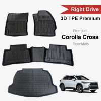 TOYOTA COROLLA CROSS 3D พรมปูพื้น TPE รุ่น Premium  กันลื่นทนต่อการสึกหรอ