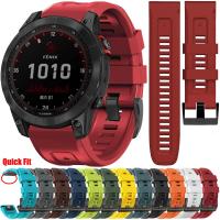 【CHUYANG SHOP】    Quick Release 26 22มม. สายนาฬิกาสำหรับ Garmin Fenix 7X 7 6X 6 Pro/gps 5 5X Plus 3 3HR Band Smartwatch Watchband สร้อยข้อมือซิลิโคน