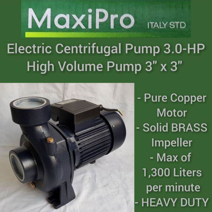MAXIPRO Electric Water Pump Centrifugal HIGH Volume Pump 3.0HP 3" x 3