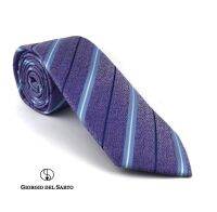 Giorgio Del Sarto Necktie 7.5 cm Purple Fabric Texture เนคไทสีม่วงมีเท็กเจอร์