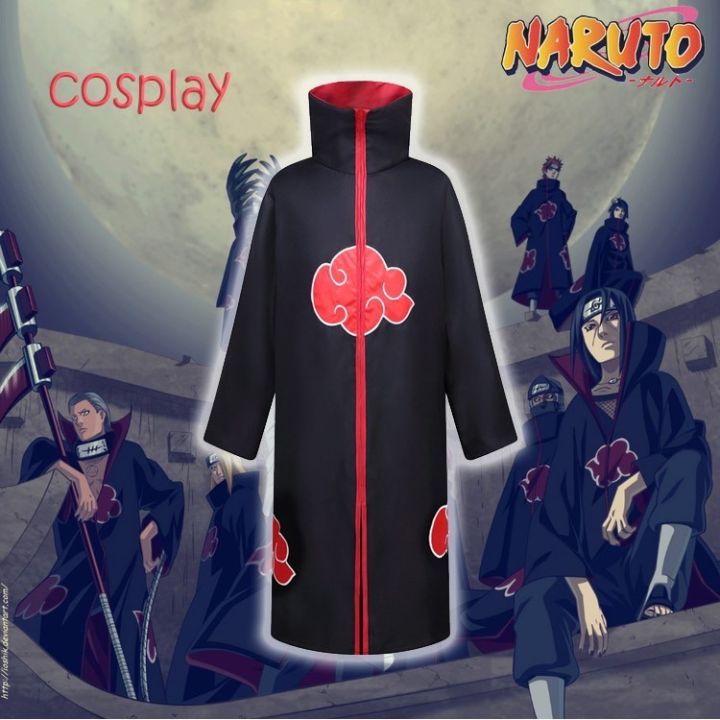 Naruto Costume Akatsuki Cloak Cosplay Sasuke Uchiha Cape Cosplay Itachi ...