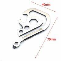 1pcs Stainless Steel Multifunction Saw Bottle Opener Belt Six Angle Wrench