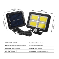 Solar Light Outdoor Human Sensor Wall Street Lamp Garden Lawn Split Type Light Garden Courtyard Sensor Street Light