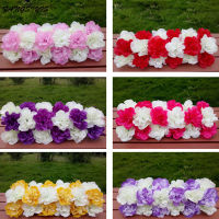 【cw】DIY wedding arch background decoration props artificial dahlia silk flower rose flower arrangement round flower row !