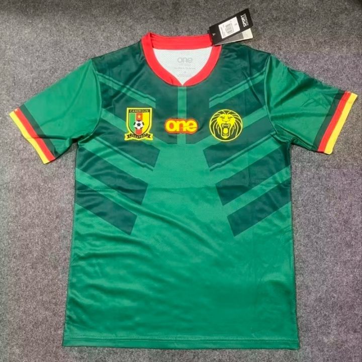 เสื้อกีฬาแขนสั้น-ลายทีมชาติฟุตบอล-cameroon-22-23-ชุดเหย้า-เกรด-aaa-ไซซ์-s-xxl