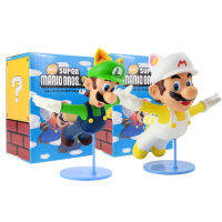 22cm Hot Game Super Mario Cartoon White hat Mario Luigi Figurine PVC Figure toys