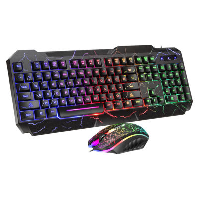 104 Keys Gaming Keyboard Mouse Combo USB Wired Keybord Gamer Kit Waterproof LED Backlit RGB Keyboard Mouse Set For PC Laptop