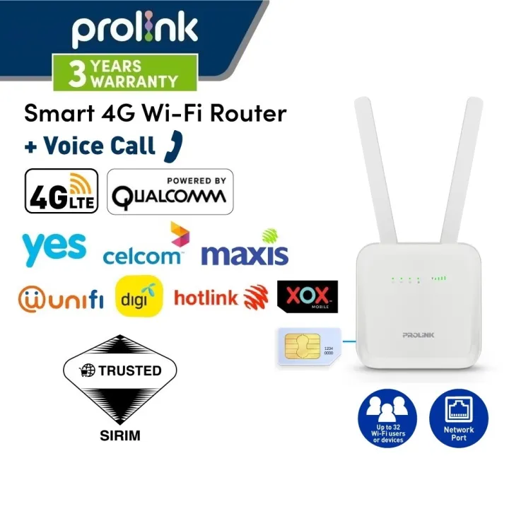 【Tiktok Hot】 Prolink 4G LTE Unlimited Hotspot WiFi Router with Voice