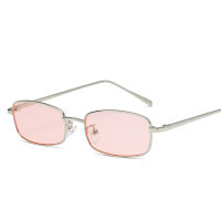 Small Rectangular Sunglasses Retro Metal Frame Sun Glasses for Men Women Summer Fashion