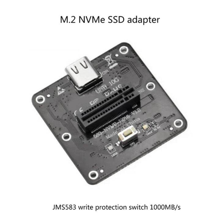 1-pcs-m-2-nvme-to-usb-3-1-case-adapter-card-expansopn-board-jms583-nvme-expansopn-board-support-ngff-protocol-type-c-usb3-1-gen2-1000-mb-s-speed