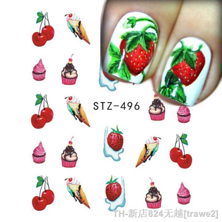 lz-1sheet-fruit-lollipop-ladybug-nail-art-stickers-water-transfer-nail-tips-decals-charm-diy-designs-manicure-decoration-bestz489