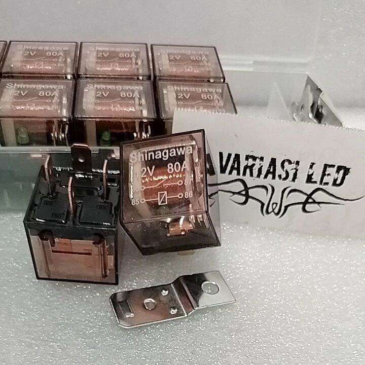 Relay Klakson Motor Relay Transparan 4Kaki 12V 80Ampere Relay