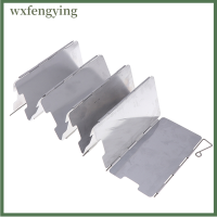 wxfengying 9แผ่นเตาพับกระจกหน้ารถตั้งแคมป์กลางแจ้งทำอาหารเตาแก๊ส WIND SHIELD