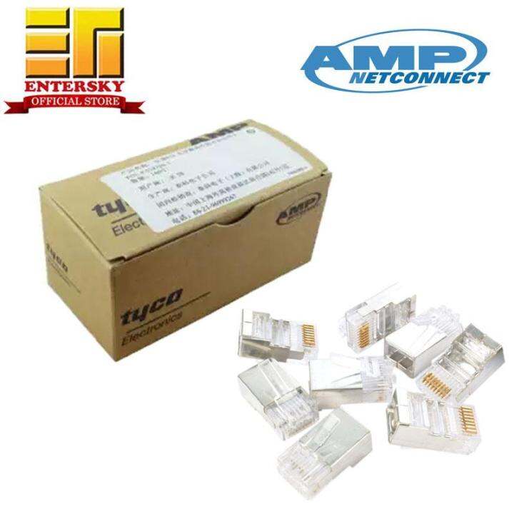 AMP RJ45 Connector CAT5 for Network Set of 100 Lazada PH