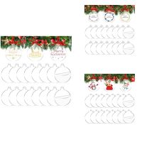 72 Pcs 3.5Inch Acrylic Ornament Blank with Holes Round Acrylic Christmas Ornaments Bulk for Holiday Decorations