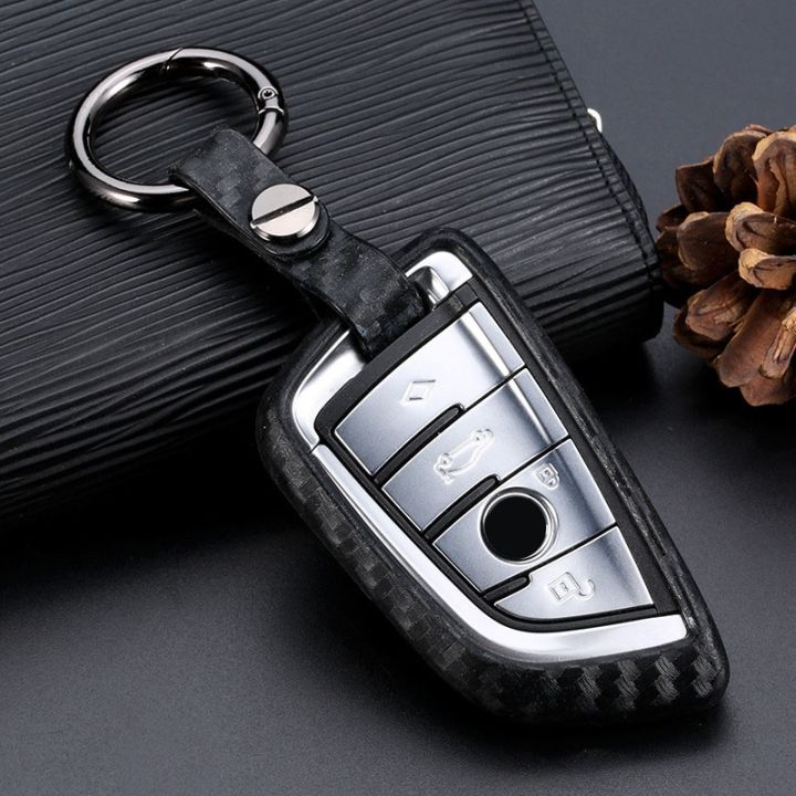 2019-new-carbon-fiber-silica-gel-key-cover-case-for-bmw-x1-x3-x4-x5-x6-f15-1-2-5-7-series-218i-f48-540-740-2016-keychain-keyring