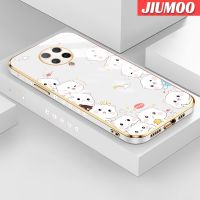 เคส JIUMOO สำหรับ Xiaomi MI POCO F2 Pro Redmi K30 Pro Zoom เคสการ์ตูนแมวน่ารักแฟชั่นดีไซน์ใหม่หรูหราบางลายชุบเคสเคสมือถือกันกระแทกคลุมทั้งหมดป้องกันเลนส์กล้องเคสนิ่ม