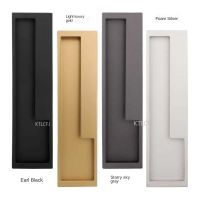 Nordic Style Black Gold Sliding Door Handle Hidden Door Handles Interior Door Pulls Wardrobe Handle Kitchen Drawer Hardware