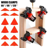 4pcs Wood Angle Clamps 60/90/120 Degrees Woodworking Corner ClampRight Clips DIY Fixture Hand Tool Set for Taper T Joints Plate Clips Pins Tacks