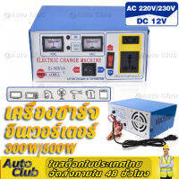 อินเวอร์เตอร์ เครื่องชาร์จแบตเตอรี่รถยนต์ 12V/24V to 220V ตัวแปลงไฟรถเป็นไฟบ้าน เครื่องชาร์จแบตเตอรี่อัจฉริยะ การชาร์จอย่างรวดเร็ว เครื่องชาร์จอัจฉริยะและซ่อมแบตเตอรี่รถยนต์ สตาร์ทเตอร์ เครื่องชาร์จแบตเตอรี่และอุปกรณ์จ่ายไฟแบบพกพา 500W Start Car Battery C