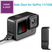 EORRON ถอดออกได้ ทนทานต่อการใช้งาน พอร์ตเคสชาร์จสำหรับ Go Pro สำหรับ GoPro HERO 11 10 9 ฝาปิดแบตเตอรี่ ฝาครอบด้านข้างสำหรับ GoPro HERO เคสชาร์จไฟ ฝาปิดแบตเตอรี่ด้านข้าง ฝาครอบแบตเตอรี่ด้านข้างแบบฝาพับ