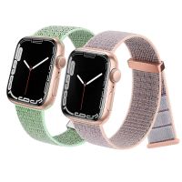 2022 Nylon Strap For Apple Watch Band 41mm 45mm 38mm 42mm 40mm 44mm Smartwatch Wristband Bracelet For iWatch series 7 6 5 4 3 SE Straps