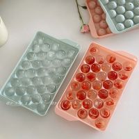 ✚▧ Household Ball Ice Tray Box Refrigerator Mold With Lid Creative Homemade Cube Diamond 33 Cells Frozen Spherical Storage