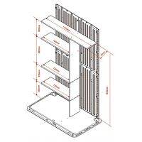 MORESPACE อุปกรณ์เสริมชั้นพลาสติกสำหรับตู้เก็บของ กล่องเก็บของ บ้านเก็บของ ที่เก็บของกลางแจ้งสำเร็จรูป รุ่น MS-CA002-1 (ชั้นสำหรับตู้ MS-SC004)