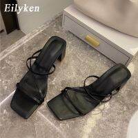 Eilyken 2023รองเท้าแตะรองเท้าส้นสูงทรงกลาดิเอเตอร์สำหรับผู้หญิง,รองเท้าชุดเดรสปาร์ตี้มีสายไขว้ผูกเชือกรองเท้าไซส์41