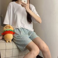 Summer house show thin shorts female floral print tall waist wide-legged pants pajama pants sports leisure trousers loose grid