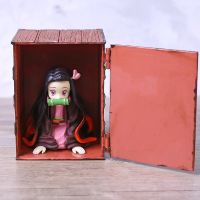 Demon Slayer Kimetsu No Yaiba Mini Kamado Nezuko ในกล่องฟิกเกอร์ PVC ตุ๊กตาตั้งโต๊ะของเล่นโมเดลสะสม