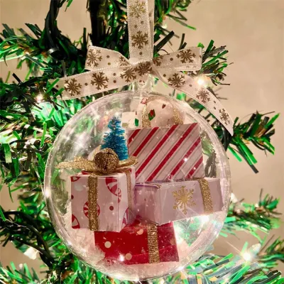 2023 New Christmas Ornaments Miniature Christmas Decor Funny Ornament Packages Mini Express Box Ornament Christmas Tree Decorations Christmas Balls Decoration Home Office Xmas Decor Halloween Christmas Decorations 2023 New Christmas Ornaments Miniature