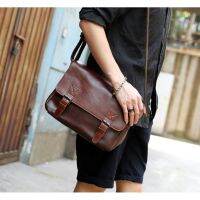 ✈☒✈ กระเป๋าหนังสะพายข้างผู้ชาย Messenger bag ใบขนาดกลาง