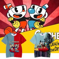 NEW Cuphead Show Printed European And American Mens Clothing, Adult Womens Clothing, Childrens Casual Loose Fitting Short Sleeved t