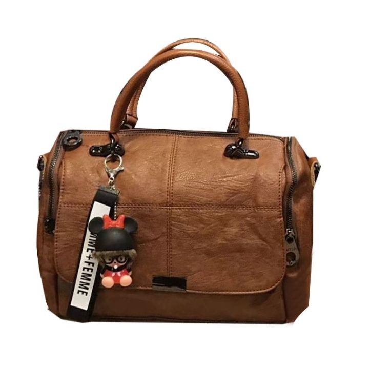 กระเป๋าสตรีบอสตัน-2023-แฟชั่นใหม่กระเป๋าหนังนิ่มกระเป๋าสะพายเรียบง่ายกระเป๋าสะพายร้อยกระเป๋าสะพายกระเป๋าแฟชั่นขนาดใหญ่
