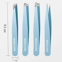 ☢❐  2/4Pcs  Eyebrow Tweezer Colorful Slanted Brow Removal Hair Hairs Makeup Tools