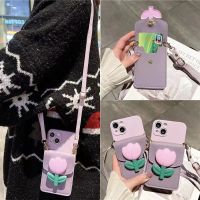 เคสกระเป๋าสตางค์สำหรับ A17K A17 OPPO A76 A78 A77 A77S A57 A93 A55 A95 A16 A33 A12E A73 A77S A54 A9 A36 A53 A3S A96 A5 A1K A74 A16K A94 A15 A15S A31 A37เคส R17 Pro 3D น่ารักหรูหรา Dompet Koin ดอกไม้ TPU นิ่มมือถือเคสโทรศัพท์