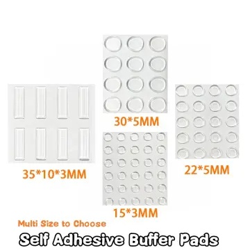 1sheet Self Adhesive Buffer Strips Silicone Door Stopper Cabinet Bumpers  Wall