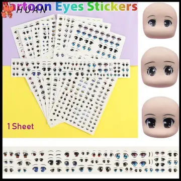 DE Cute Cartoon Eyes Anime Figurine Dolls Eye Water Stickers For DIY Doll  Accessories  Shopee Thailand