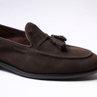 MARS PEOPLES - Unlined Tassel สี Dark brown suede