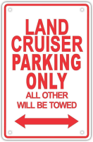 Land Cruiser Parking Only โปสเตอร์ป้ายดีบุกตกแต่งผนังสำหรับโรงรถหรือที่บ้าน