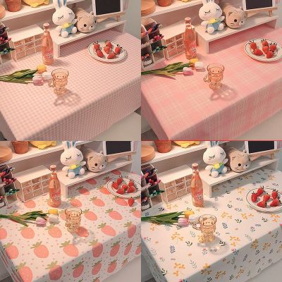 Ins Korean Style Plaid Tablecloth Jacquard Fabric Desk Table Cloth Mat Background Cloth Home Decoration Nordic Modern Table Home