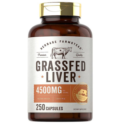 Carlyle Grass Fed Beef Liver 4500mg | 250 Capsules